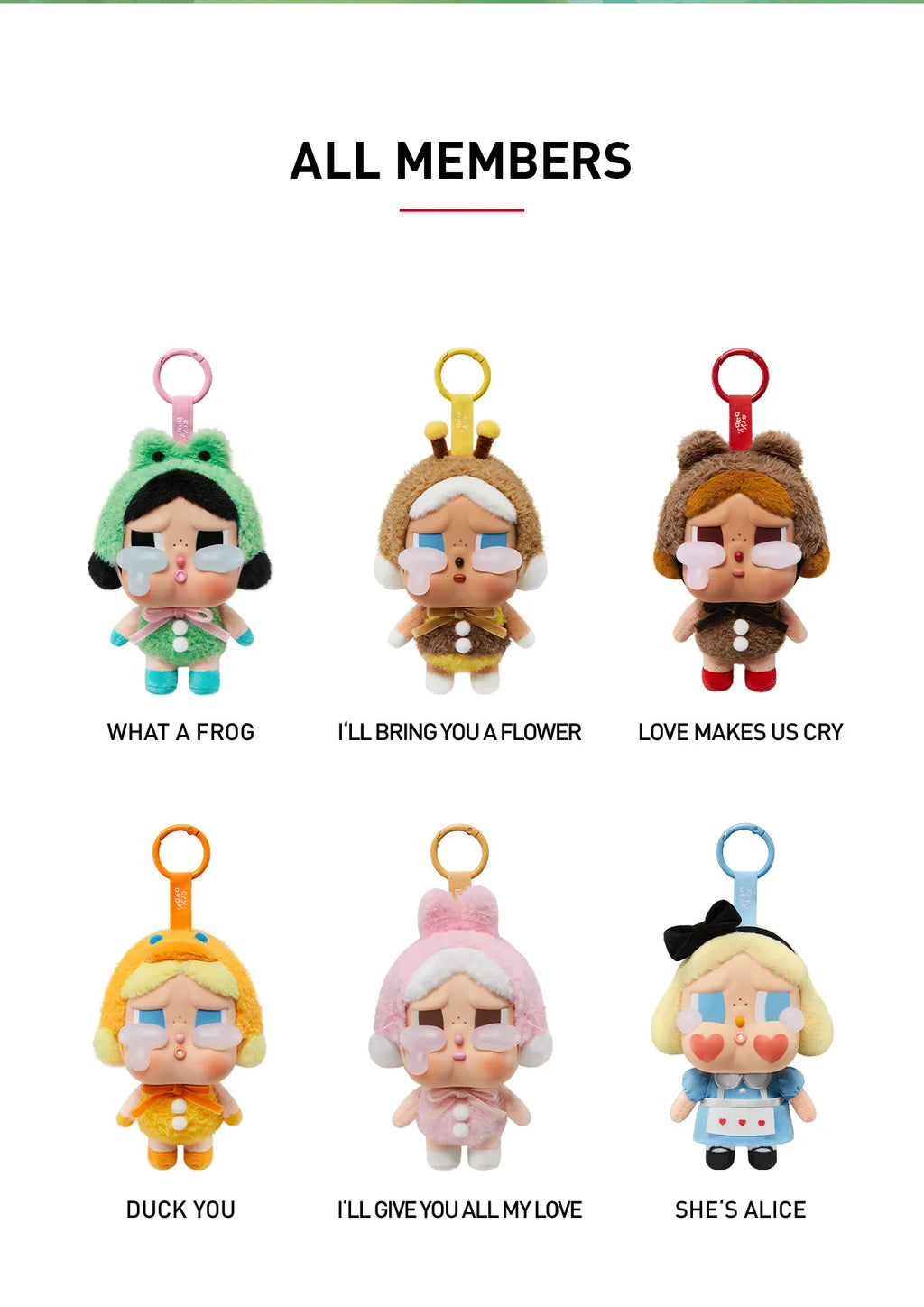 CRYBABY Tears Factory Series Crying Baby Series Key Chain Blind Box (Single Box)