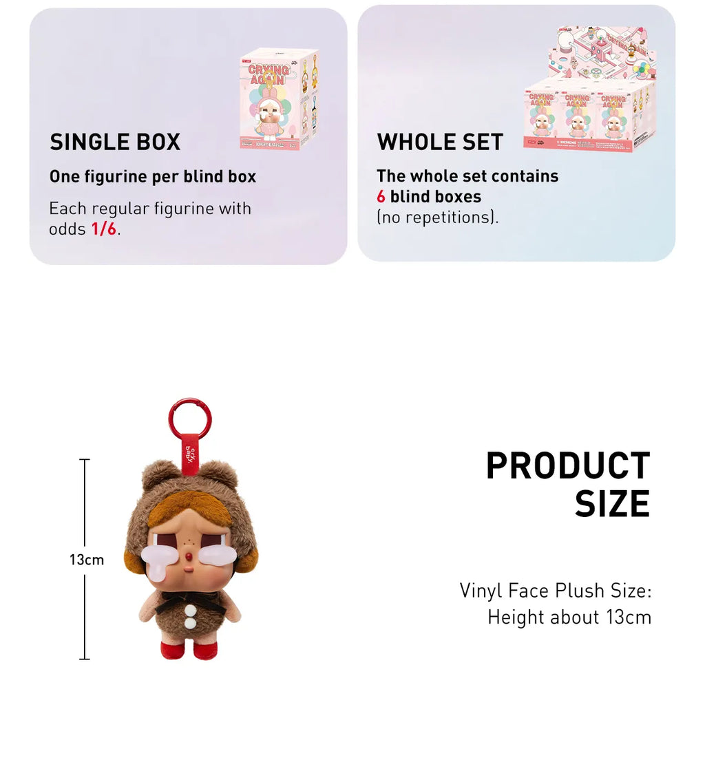 CRYBABY Tears Factory Series Crying Baby Series Key Chain Blind Box (Single Box)